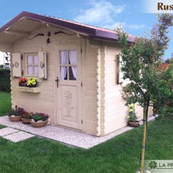 casetta in legno 250×250 porta finestra accessoriata