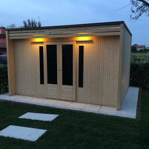 illuminazione per casetta in legno